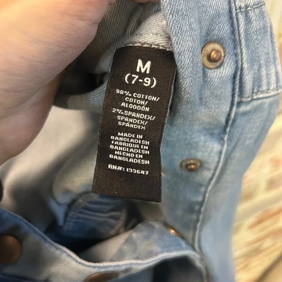 Celebrity Pink Denim Romper Juniors Womens M 7-9 Chambray Utility Jumpsuit - Picture 6 of 7